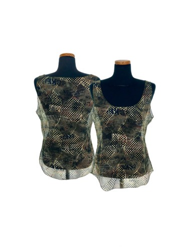 khaki military net vest