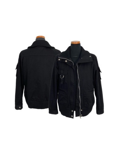 black utility zip-up jacket
