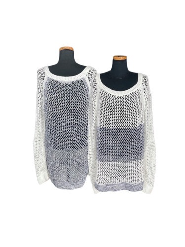 see-through net long sleeve knit