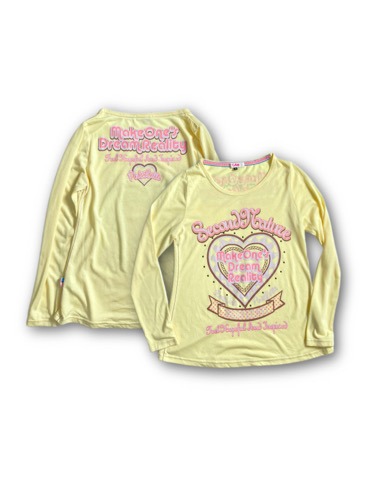 yellow kitschy heart t-shirt