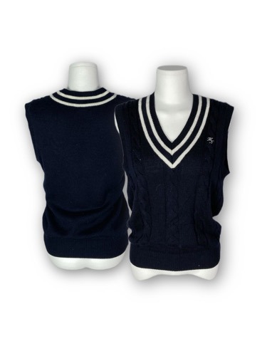 highteen navy cable knit vest