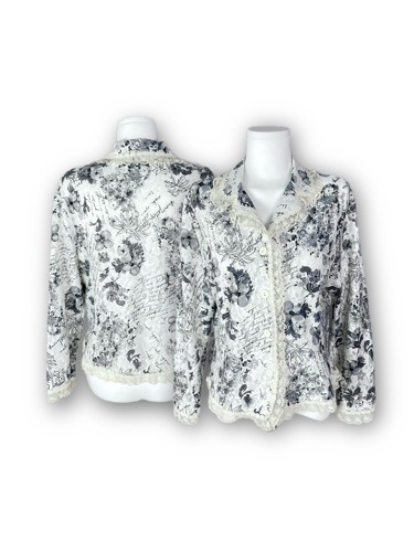 white lace flower jacket