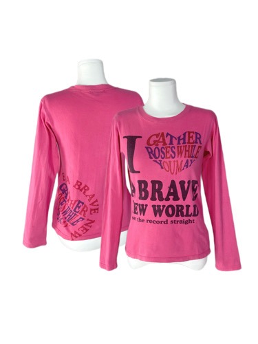 pink heart lettering t-shirt