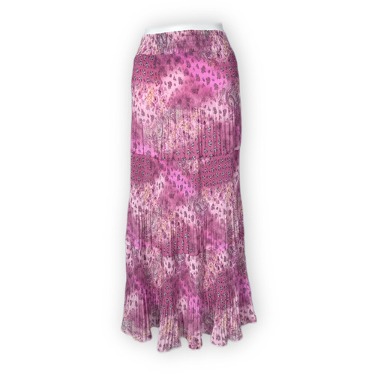 psychedelic pink flower skirt
