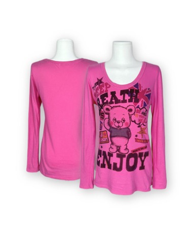 kitschy pink bear t-shirt
