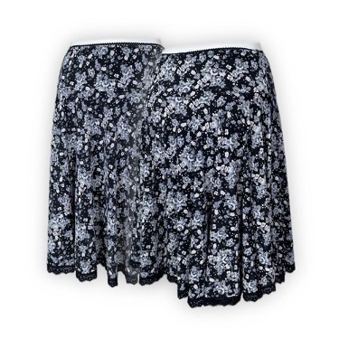 black lace flower skirt