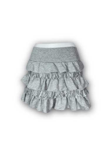TRALALA grey lace tired skirt