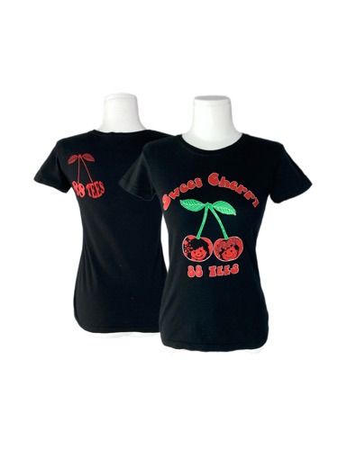 cherry logo printing t-shirt