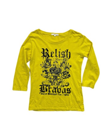 grunge mark yellow t-shirt