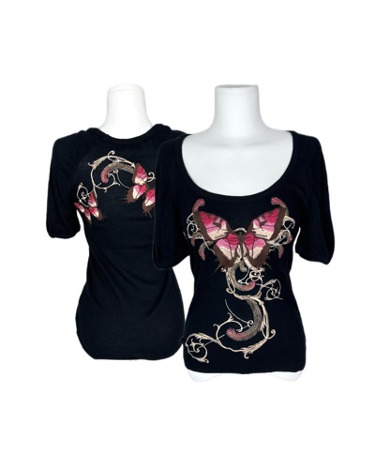 butterfly embroidery t-shirt