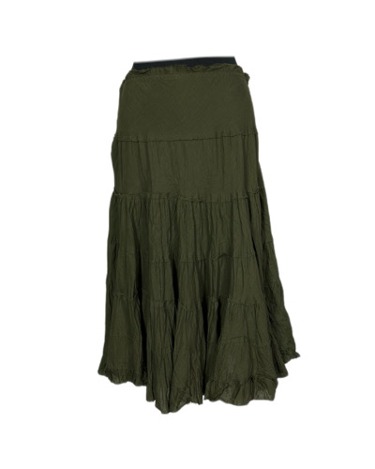 grunge khaki tired skirt