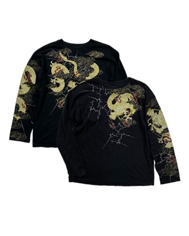 oriental embroidery dragon t-shirt