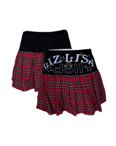 LIZ LISA DOLL logo check pants skirt