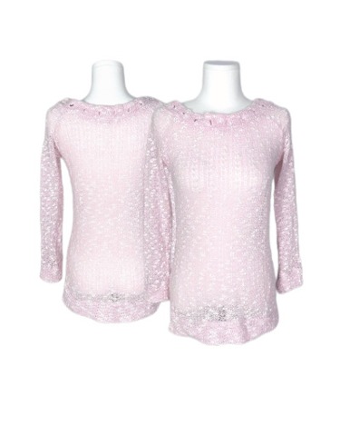 pink net knit