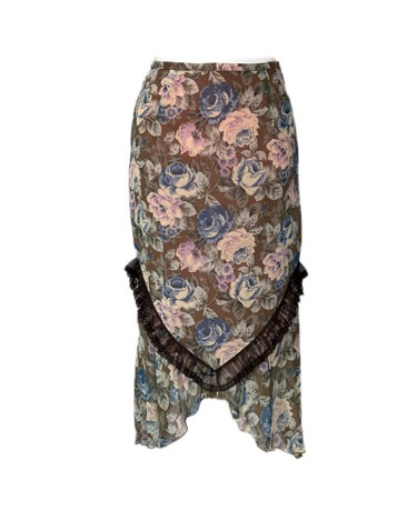 antique flower lace skirt