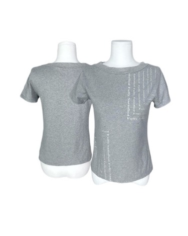 cubic lettering grey t-shirt