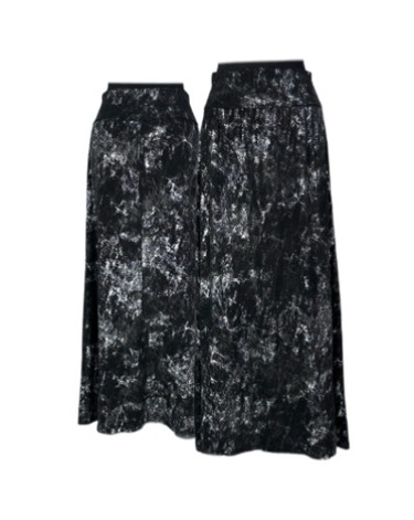 grunge patterned long skirt