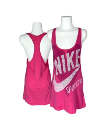 NIKE pink heart logo sleeveless