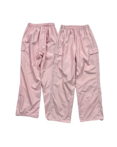 pink cargo poly training pants