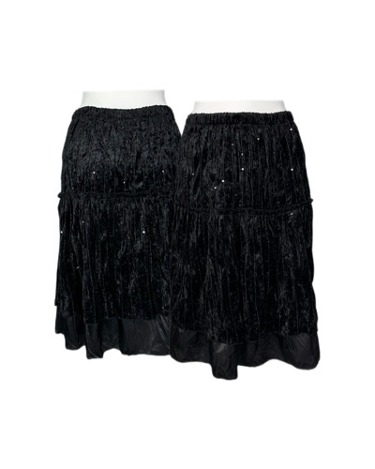 black velvet spangle skirt