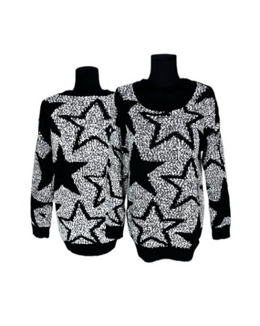 star pattern knit sweater