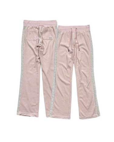 RADY pink velvet side lace pants