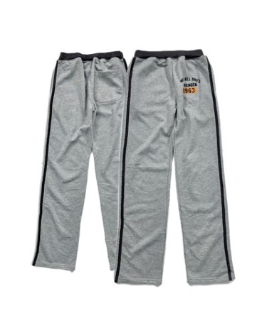 low-rise grey sweat pants