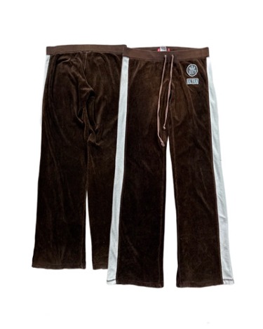 JUICY COUTURE brown velvet logo pants