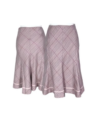 pink glitter check skirt