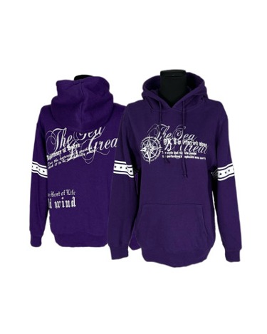 glitter kitsch lettering purple hoodie
