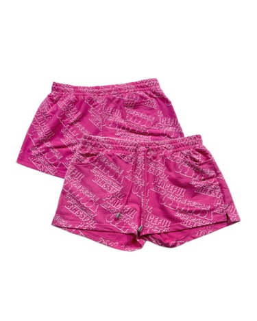 kitsch pink lettering shorts