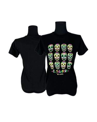 tropical skull printing t-shirt