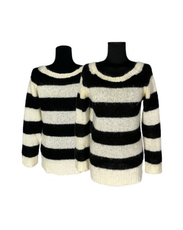 mohair stripe hairy sweater