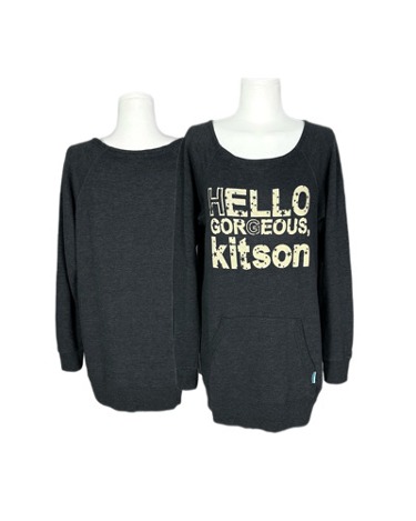 KITSON x UNIQLO logo charcola sweatshirt
