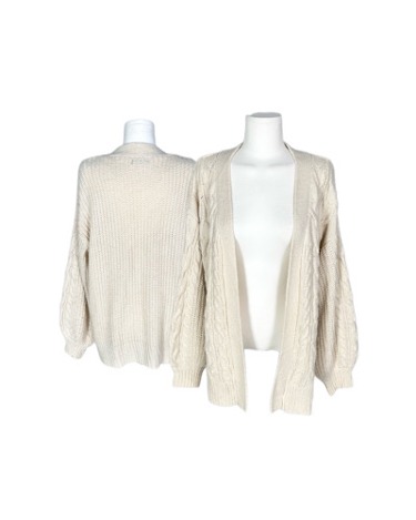 ivory cable knit cardigan