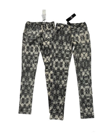 grunge antique pattern pants