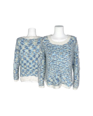 hairy blue candy sweater