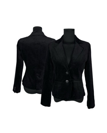 black velvet slim blazer