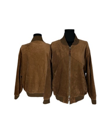brown shearing bomber jacket