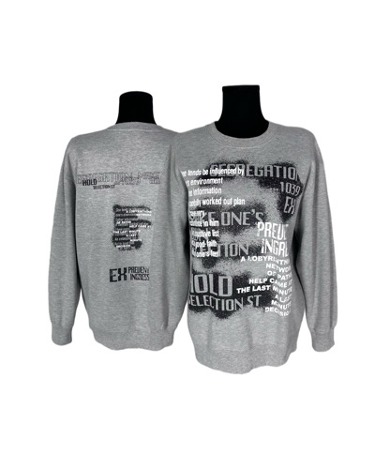 grunge lettering grey sweatshirt