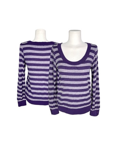 violet stripe knit top