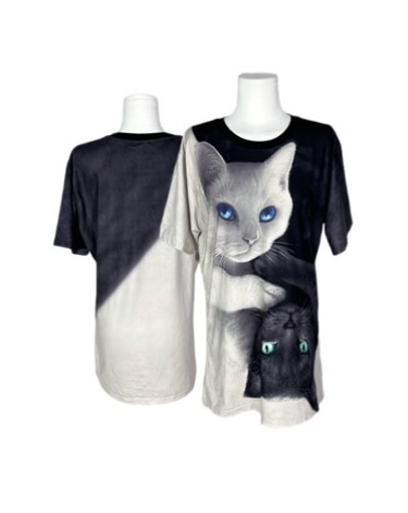 cat digital printing poly t-shirt