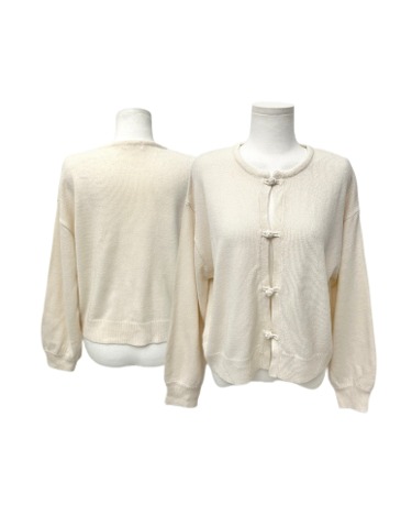 COLZA knot button knit cardigan