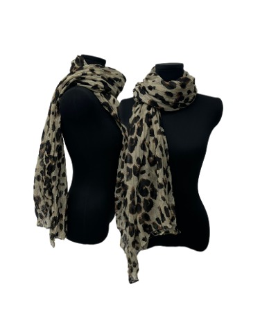 leopard pattern scarf