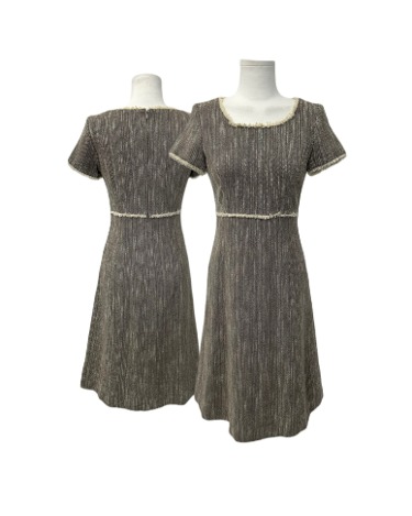 vintage herringbone dress