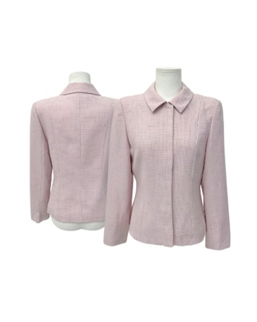 glitter pink tweed jacket