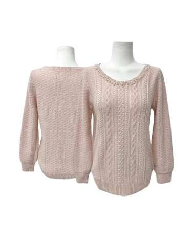 pink bids detail knit
